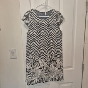Black and White Patterned Dress WOMENS L SUPER CUTE ON